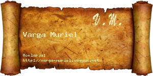 Varga Muriel névjegykártya